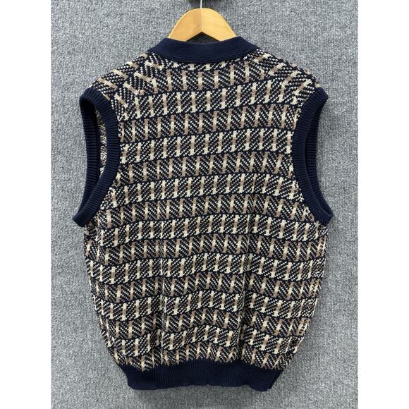 Alan Paine England Sweater Vest Men's EUR 52 UK 44 Brown 100% Cotton Vintage - Picture 5 of 7